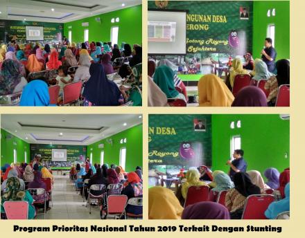 Program Prioritas Nasional Tahun 2019 Terkait Dengan Stunting